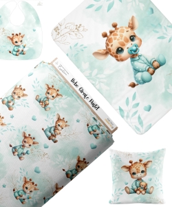 Collection Bébé Girafe Pastel Vert D'eau